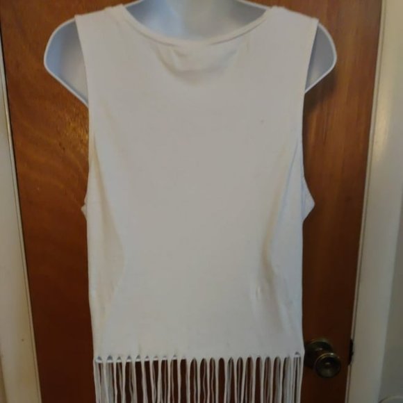 XHiliration Tank Top, with Elephant, String Bottom, White, M - Picture 7 of 7